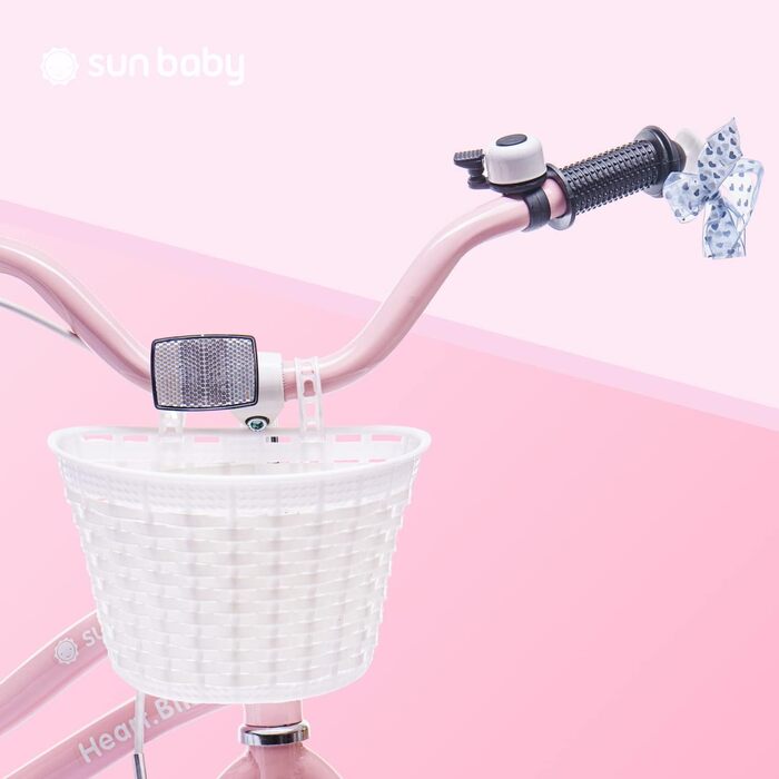 Дитячий велосипед Sun Baby Heart Bike для дівчаток 12, 14, 16 дюймів, знімна штанга, для дітей 2-6 років