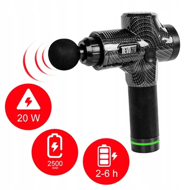 Потужний перкусійний масажер для тіла, спини та стоп Massage Gun 100W, 8-в-1