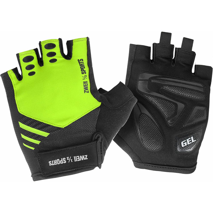 Велосипедні рукавички для чоловіків та жінок, напівпальцеві, дихаючі, літні, для їзди, фітнесу, з гелевою підкладкою, антиковзаючі, для MTB, тренувань, зелені, M