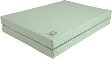 Складаний гімнастичний мат Jeflex 200x70x8 см, зелено-сірий, для фітнесу та дитячої кімнати, портативний, Німеччина