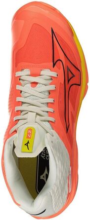 Волейбольне взуття Mizuno Wave Lightning Z7 Mid - Біло-синій, Neon Flame Black Bolt 2 (50 EU)