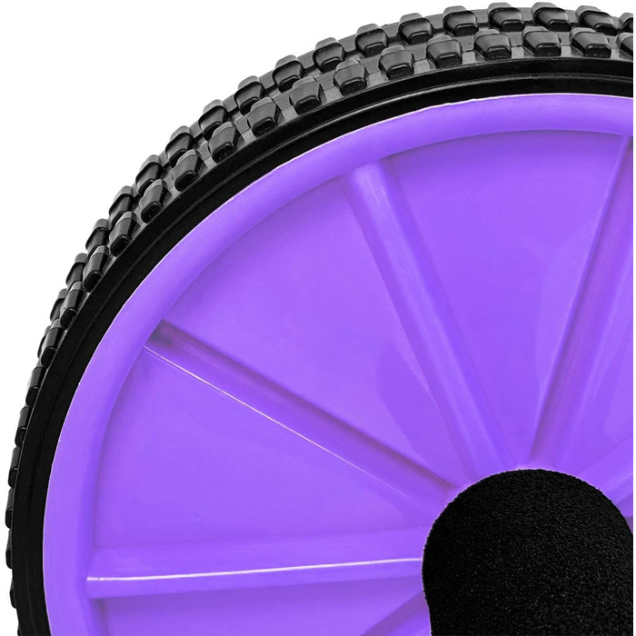 Колесо для пресу OcioDual з ручкою, тренажер для дому, AB Wheel (фіолетовий)