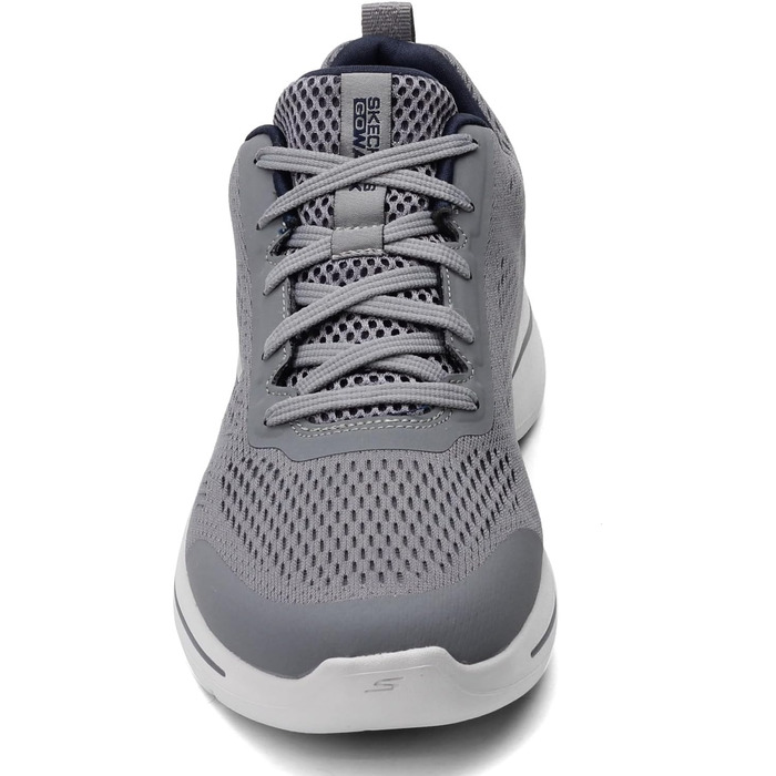 Чоловічі кросівки Skechers Gowalk Arch Fit - спортивні, для ходьби та тренувань, з повітряно-охолоджуваною піною, сірі/темно-сині, 43.5 EU