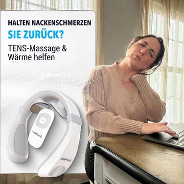 FORTHiQ Масажер для шиї з підігрівом, електричний масажер для шиї, 15 рівнів, портативний, 2025 Edition