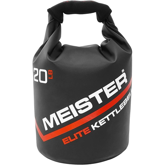 Портативна м'яка гиря-сендбег Meister Elite, чорна, 10/15/9 кг