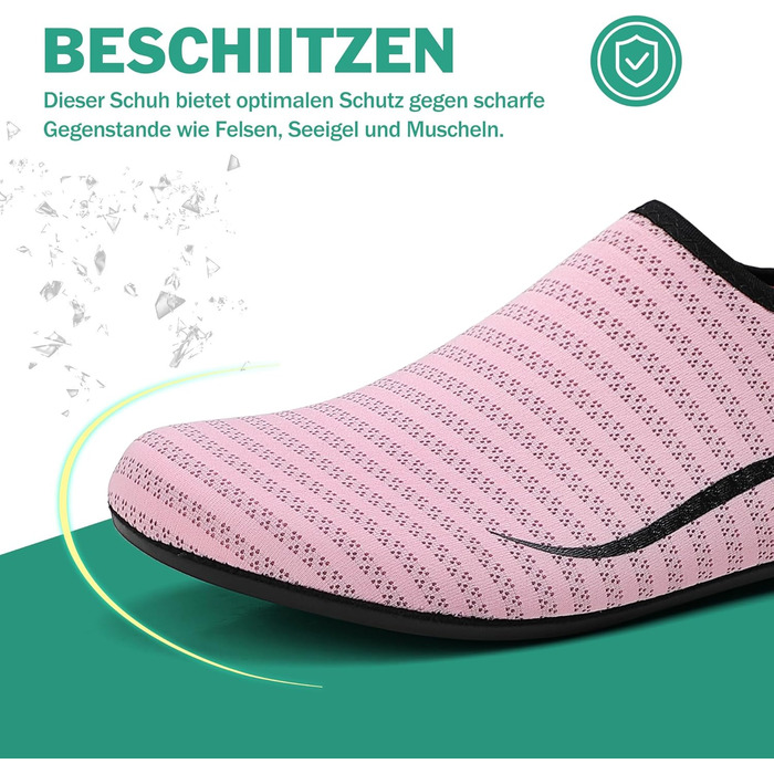 Зручні аквашузи для плавання та відпочинку на пляжі (унісекс), розмір 34-47, колір рожевий