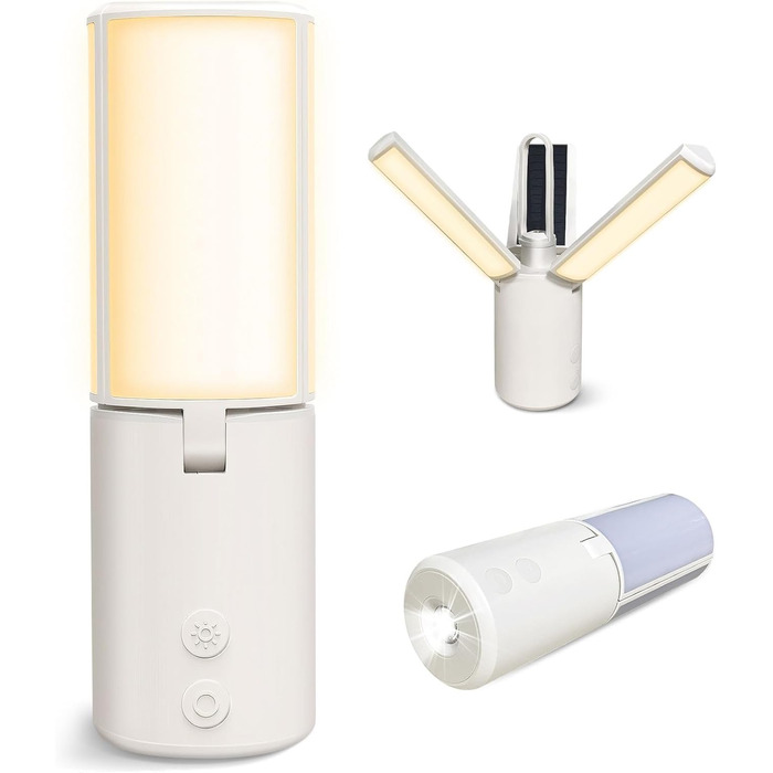 LED кемпінговий ліхтар Wholede 8000mAh з USB/сонячною зарядкою, димування, для наметів, риболовлі, походу, надзвичайних ситуацій