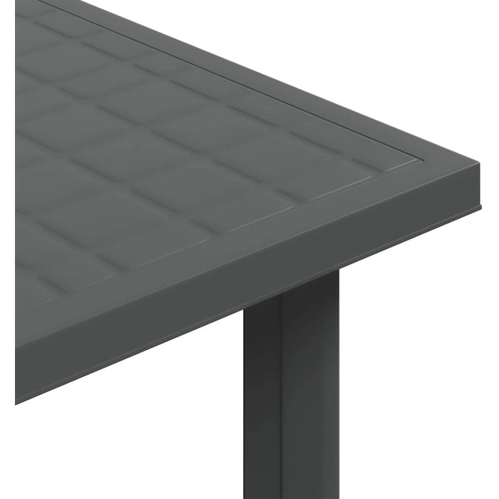 Садовий стіл vidaXL 101x68x72 см, пластиковий, чорний, з отвором для парасольки - для балкона та саду
