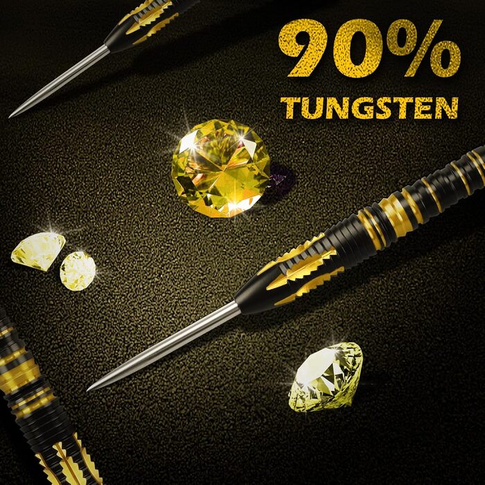 Дарти WIN.MAX Tungsten 90% (24г) з металевим наконечником - 3 шт., професійні сталеві дротики