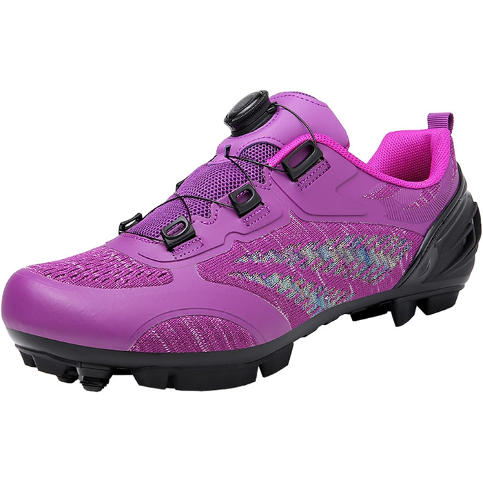 Жіночі велотуфлі для MTB, Mountainbike, сумісні з SPD, дихаючі, фіолетові (42 EU)