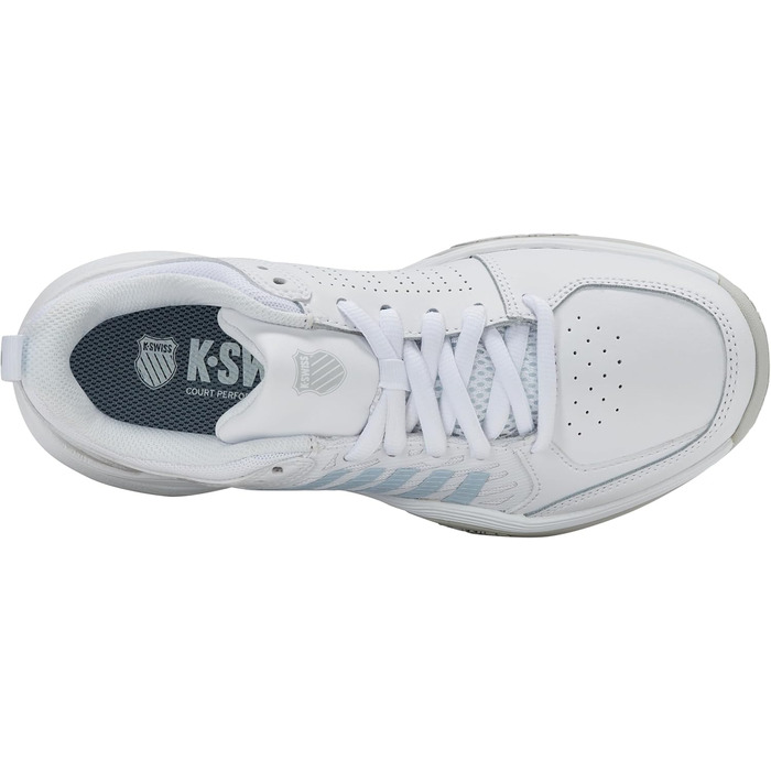 Жіноче тенісне взуття K-Swiss Court Express 2 (41 EU, Білий, Ballad Blue, Dawn Blue)