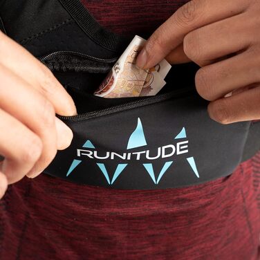 Runitude Тримач для телефону на груди для бігу - водонепроникний, світловідбиваючий, з ключницею, унісекс, чорний