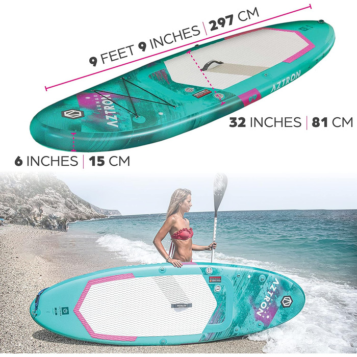 Надувна SUP-дошка AZTRON Lunar 2.0 Allround 297x81x15 см, 270 л