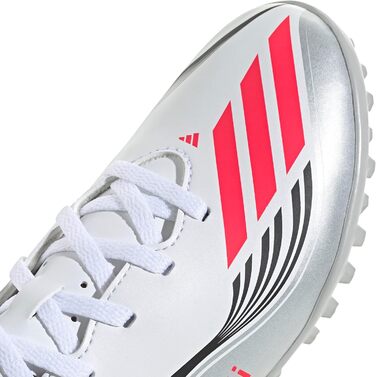 Дитячі футбольні бутси adidas F50 Messi Club Turf для штучного покриття, 28 EU, білий/червоний/сріблястий