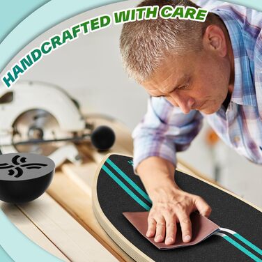 Балансборд Sportneer Surfin 8-в-1 для дорослих – тренажер рівноваги з роликом, м'ячем та півсферою. Підходить для core-тренінгу, серфінгу, катання на лижах та реабілітації. Безпечний, антиковзкий, чорний, 200 кг