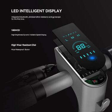 Електросамокат LEQISMART, 40 км, 350 Вт, 9'' колеса, 10.4 А·год, APP, для дорослих і підлітків