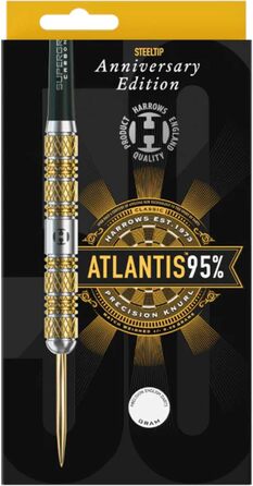 Набір дартсів Atlantis 95% вольфрам, 24 г, карбонові держателі, 100 мкм оперення, ювілейна версія