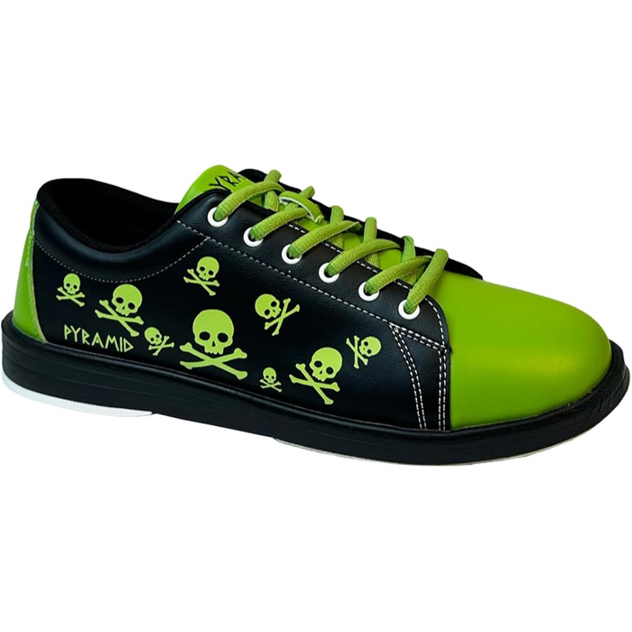 Чоловічі боксерські туфлі Pyramid з принтом черепів Green/Black, 44 EU