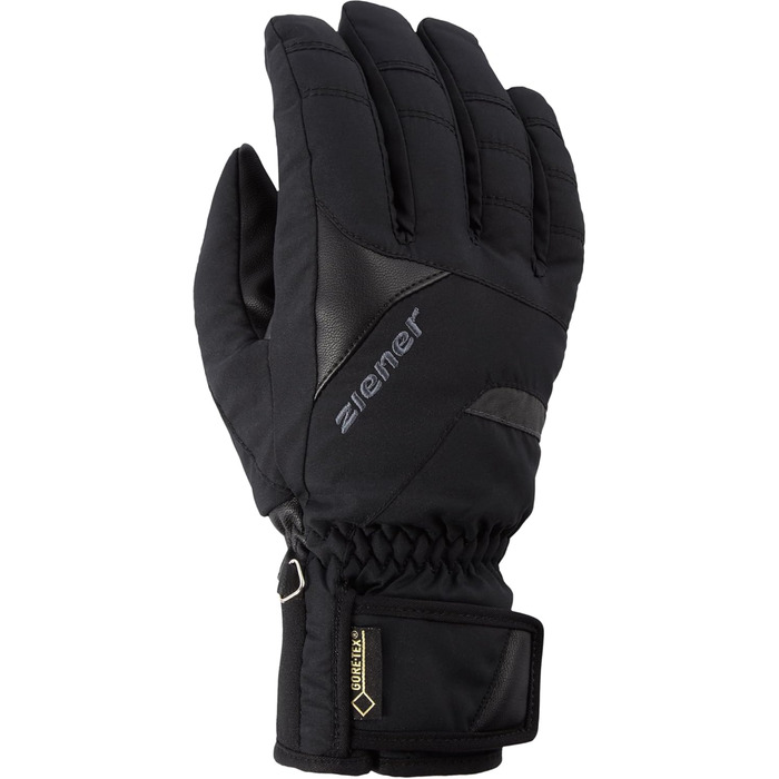 Лижні рукавички Ziener Guffert GTX, водонепроникні, дихаючі, графіт/чорний, для зимових видів спорту