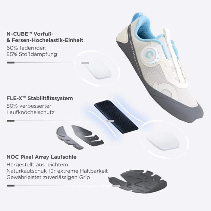 Дитячі кросівки Happy Nochnoc All-MAX – легкі та дихаючі спортивні кросівки з високою амортизацією для тенісу, відпочинку та тренувань. Sakura Rosa, Eisweiß (32 EU)