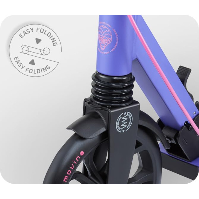 Самокат Movino Roller City Pro для дорослих і підлітків, складаний, до 100 кг, регульована висота, міцна конструкція, підшипники ABEC7