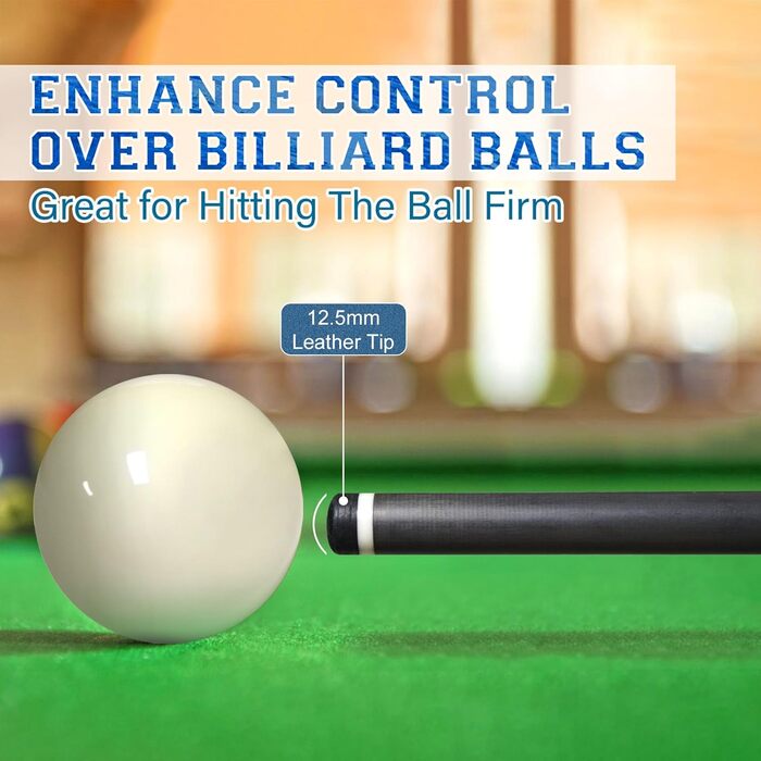 Професійний більярдний кий Billardqueue з карбону, низький перехід, з кейсом та аксесуарами, 12.5 мм наконечник, 147.3 см, 567-595 г