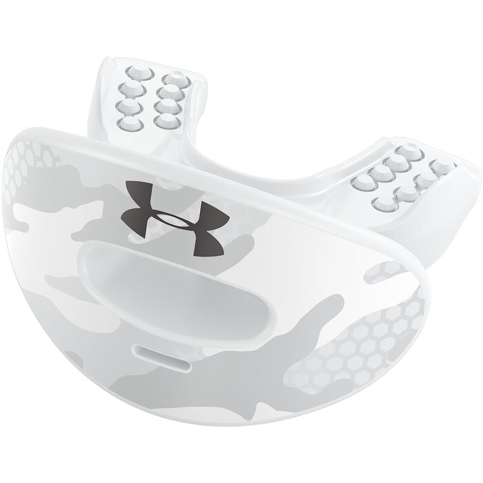 Маска захисна Under Armour Air Mundschutz з ремінцем (біле камуфляжне забарвлення)