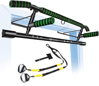 Кімнатна турнік для дверей без свердління - турнік для підтягувань [до 200 кг] з тренажером для ніг - турнік для дверей, витримує до 200 кг