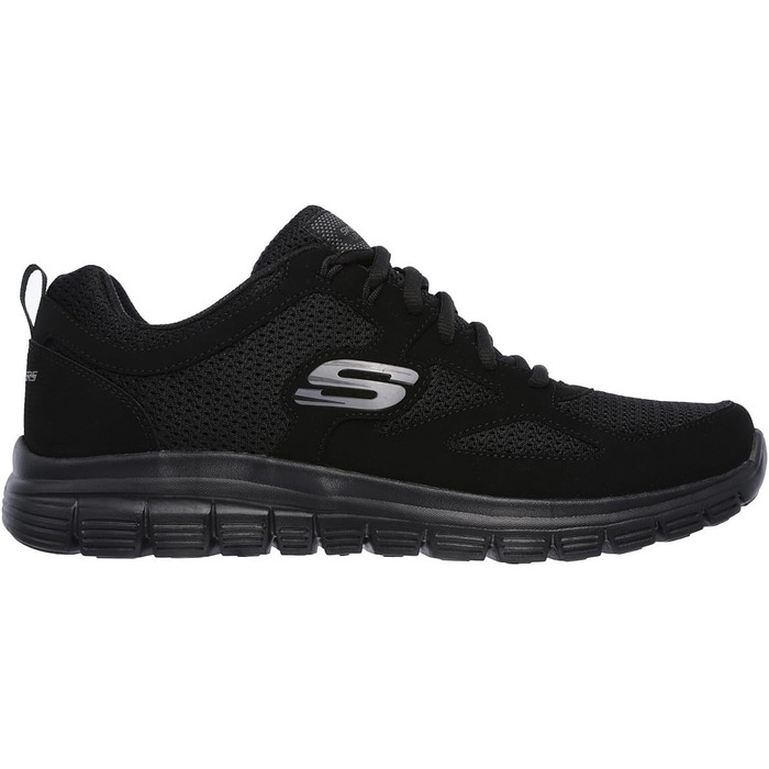 Чоловічі кросівки Skechers Burns - Agoura зі шкіри та сітки, чорні, розмір 48.5 EU