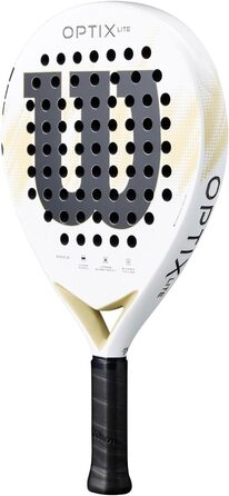 Ракетка для падел Wilson Optix V2 Lite (Біла) - Легка, для початківців, з скловолокном, 45.9x27.6x8.3 см