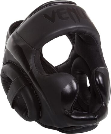 Шолом Venum Helm Elite нео матовий чорний, універсальний розмір, захисний для боксу та MMA