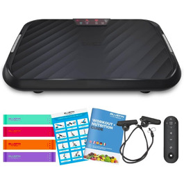 Платформа вібраційна Bluefin Fitness C Ultra Lite для тренувань вдома, м'язової стимуляції та повного тренування тіла, з компактним дизайном і еспандерами, тихий мотор
