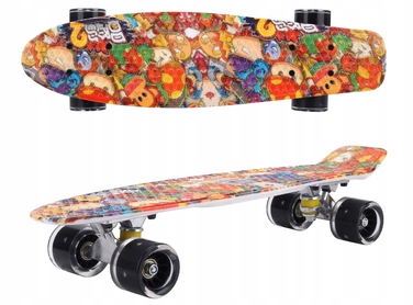 Скейтборд Aurora FB graffiti, 56x14,5 см, колеса 60 мм 82A, підшипники ABEC-7, до 100 кг