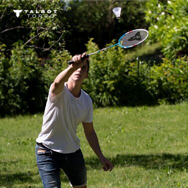 Набір для бадмінтону Talbot Torro Premium 4-Fighter: 4 легкі алюмінієві ракетки, 3 волани, сітка, сумка