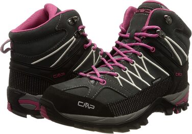 Черевики трекінгові жіночі CMP Rigel Mid WP, сіро-фуксія-айс, 43
