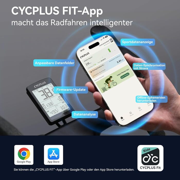 Велокомп'ютер CYCPLUS GPS ANT+ Bluetooth 5.0, 2.8