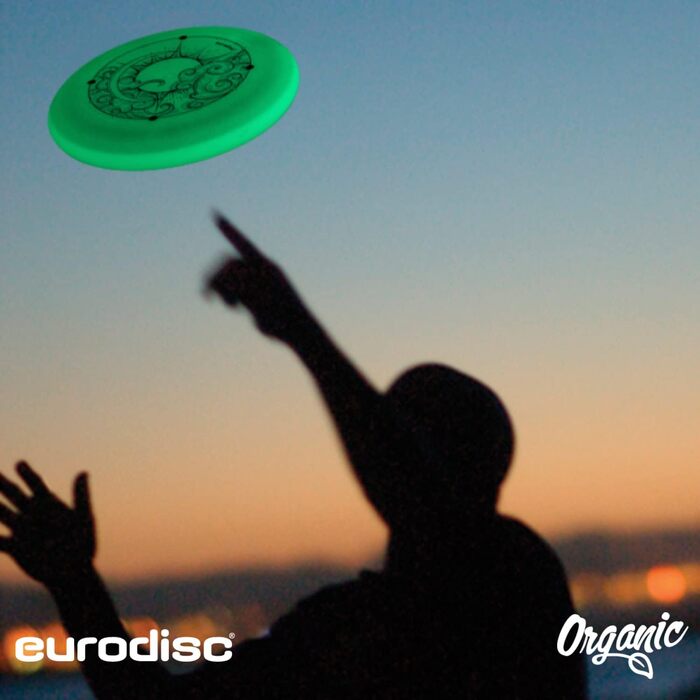 Фрісбі Ultimate Eurodisc 175г Nightglow (світний) Блакитний 27.5 см - професійний диск для змагань
