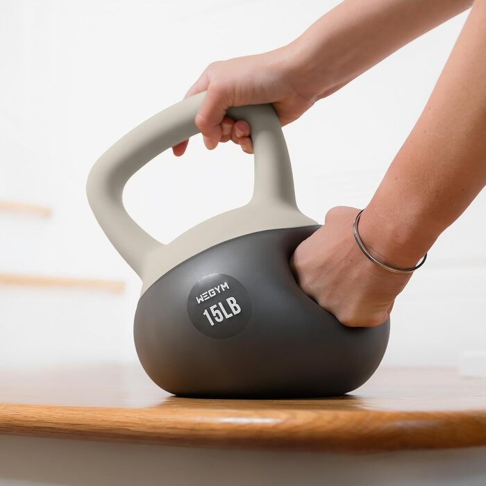 М'які гирі WEGYM зі сталі з піском, рожеві, для силових тренувань та фітнесу, ударостійкі, для дому