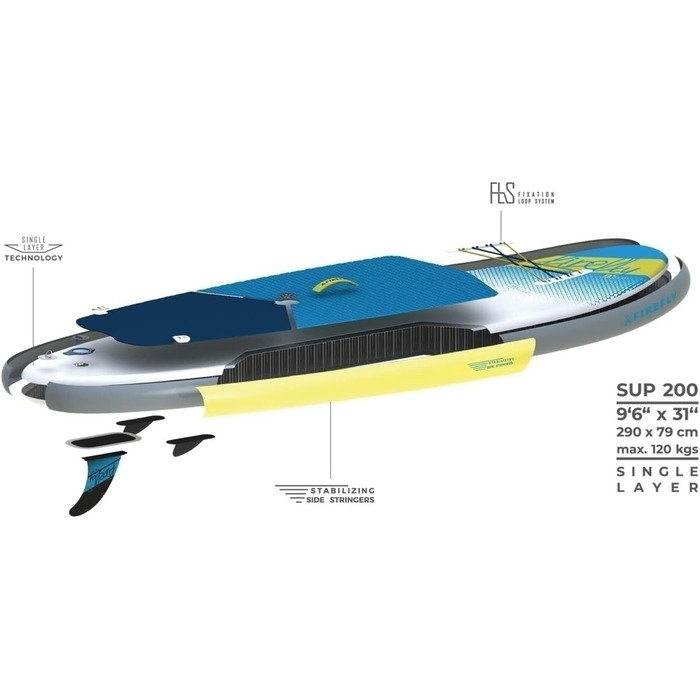 Надувна SUP-дошка Firefly iSUP 200 II, комплект, синя, універсальний розмір