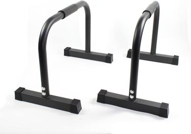 Преміум бруси для віджимань Parallettes 45 см, каллістеніка, до 200 кг, порошкове покриття, чорні