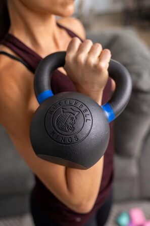 Kettlebell Kings гиря з порошковим покриттям для жінок і чоловіків, довговічна сталева гиря