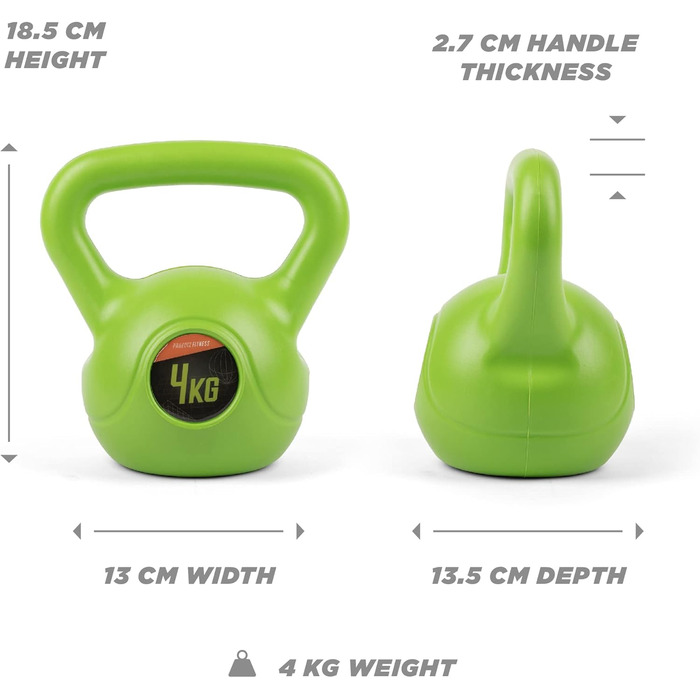 Гиря Phoenix Fitness вінілова для силових і кардіо тренувань, домашній і професійний фітнес, тренувальний інвентар