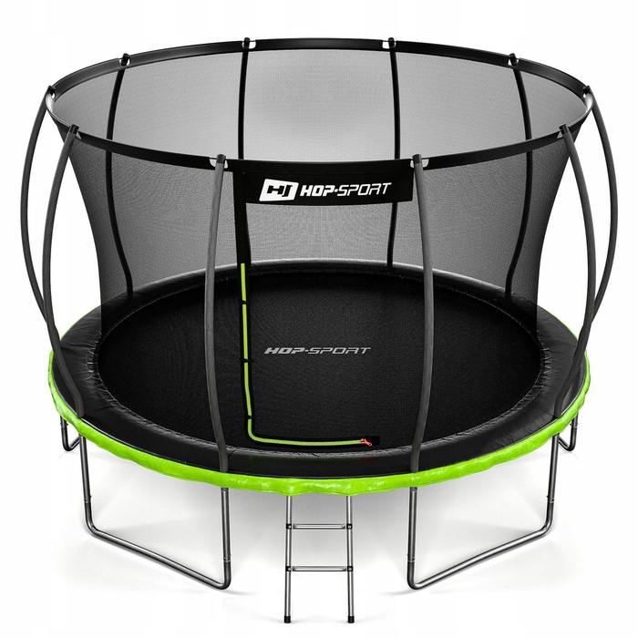 Батут із сіткою Hop-Sport Pumpkin 12 футів (366 см), чорно-зелений