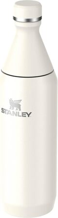 Термос пляшка Stanley All Day Slim, 0.6 л, нержавіюча сталь, кремова, 6 годин холод, 11 годин лід, BPA-free, герметична, для води, підходить для посудомийки