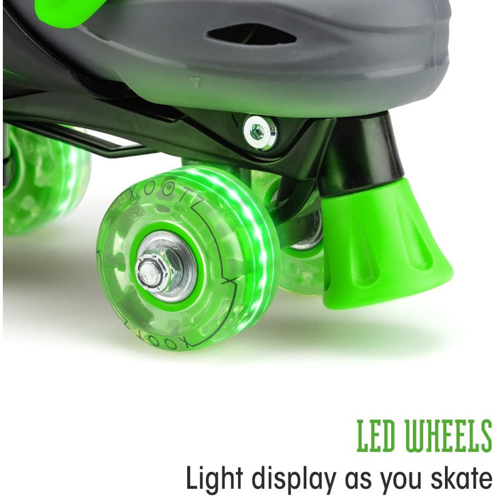 Роликові ковзани Xootz TY6340-M, зелені, розмір 32-36