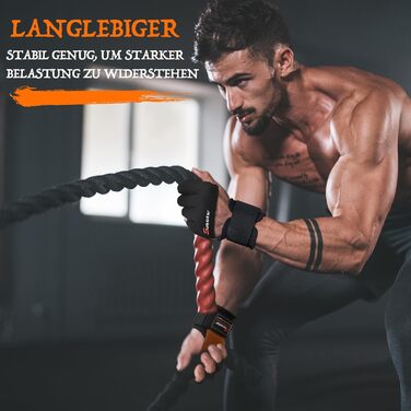 Фитнес рукавички SueStar для силових тренувань з підтримкою зап'ястя, повний захист долоні та силіконовими накладками, для важкої атлетики, станової тяги та вправ