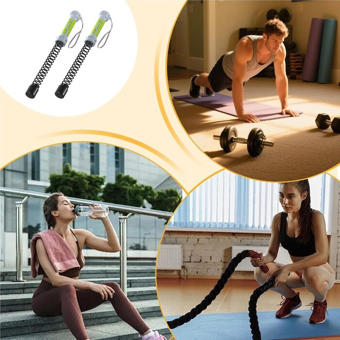 Биттям канати для фітнесу: бездротові канати для тренувань вдома та в спортзалі (зелені)