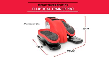 Еліптичний тренажер Medic Therapeutics PRO з пультом, чорний