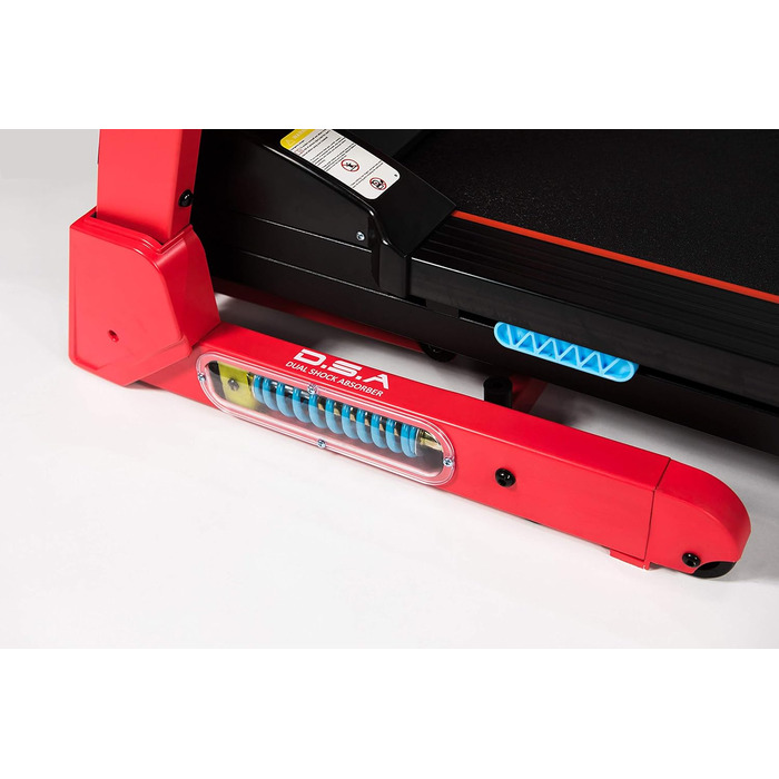 Біговий тренажер ECODE® складаний з DSA Double Shock Absorber, нахилом, Bluetooth та LCD-дисплеєм. 12 програм, опціональний масажер