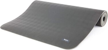 Йога-мат Bodhi ECO PRO DIAMOND 185x60 см, натуральний каучук, ультра-грип, екологічний, для йоги, пілатесу та фітнесу, сірий